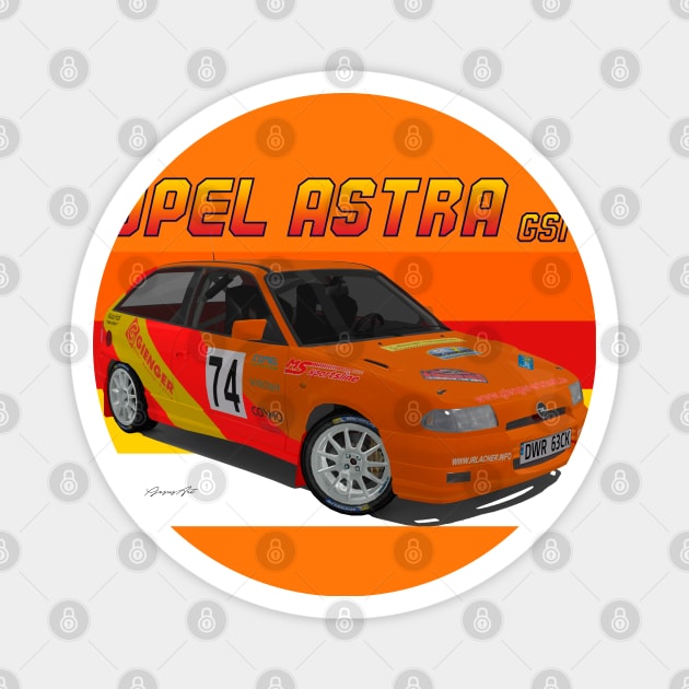 Opel Astra GSI Grp A Magnet by PjesusArt